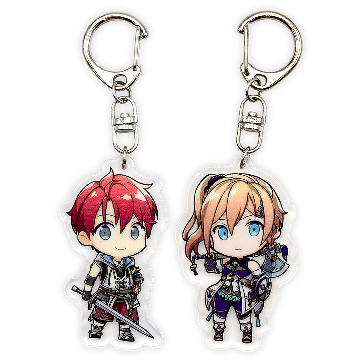 Ys X: Nordics - CHIBI ADOL & KARJA Keychain Set