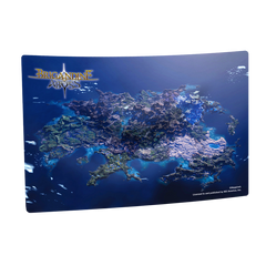 Map mouse pad with 'Brigandine Abyss' branding on a white background