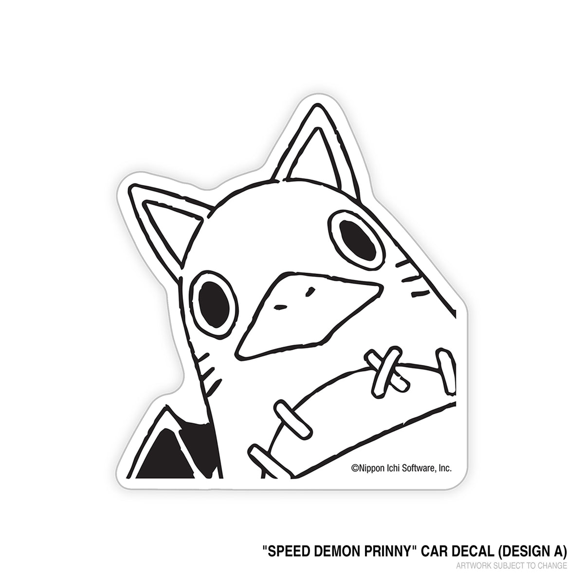 Speed Demon Prinny Car Decal A