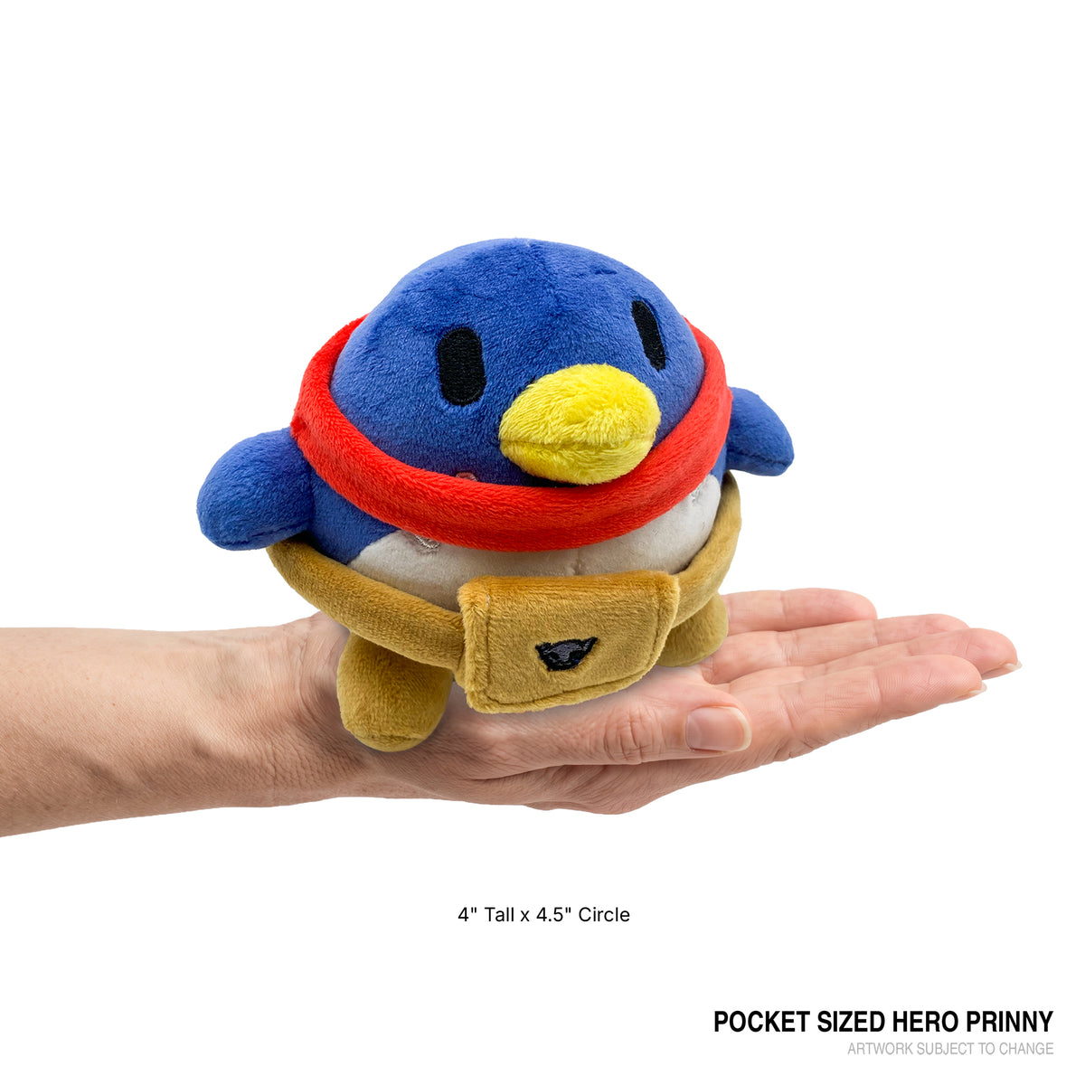 Pocket Sized Hero Prinny on hand