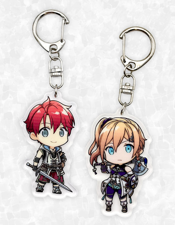 Ys X: Nordics - CHIBI ADOL & KARJA Keychain Set